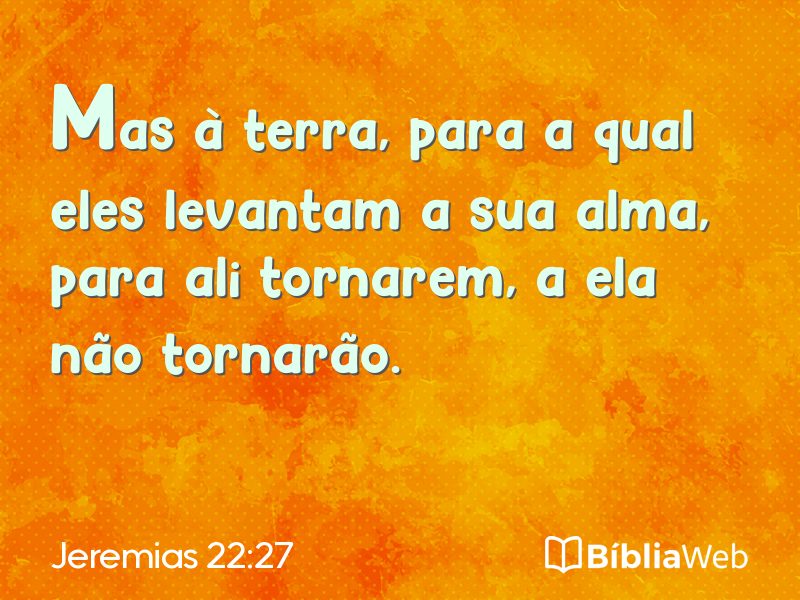 Jeremias 22:27 em imagem para compartilhar