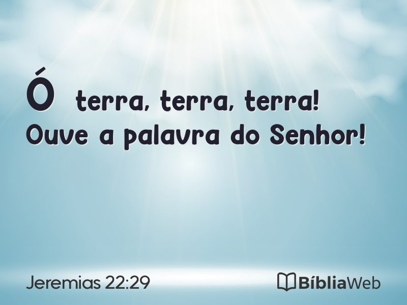 Jeremias 22:29 em imagem para compartilhar