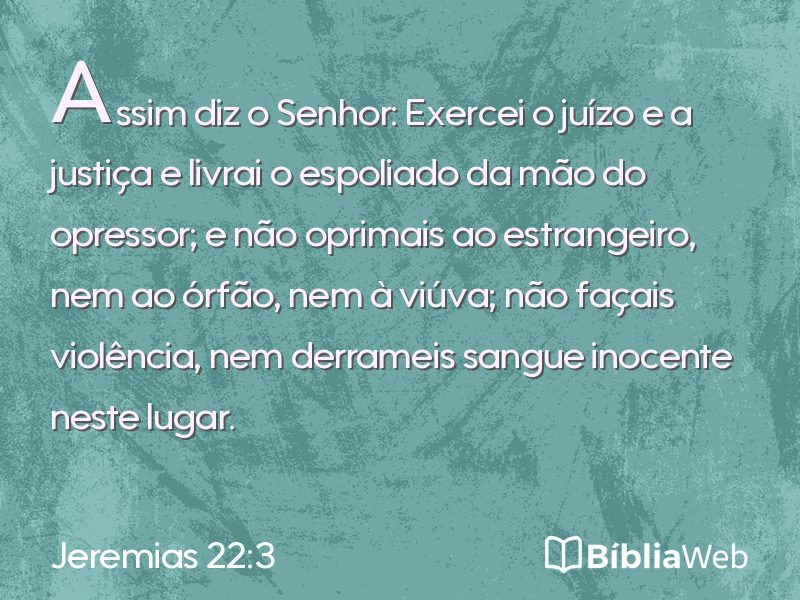 Jeremias 22:3 em imagem para compartilhar