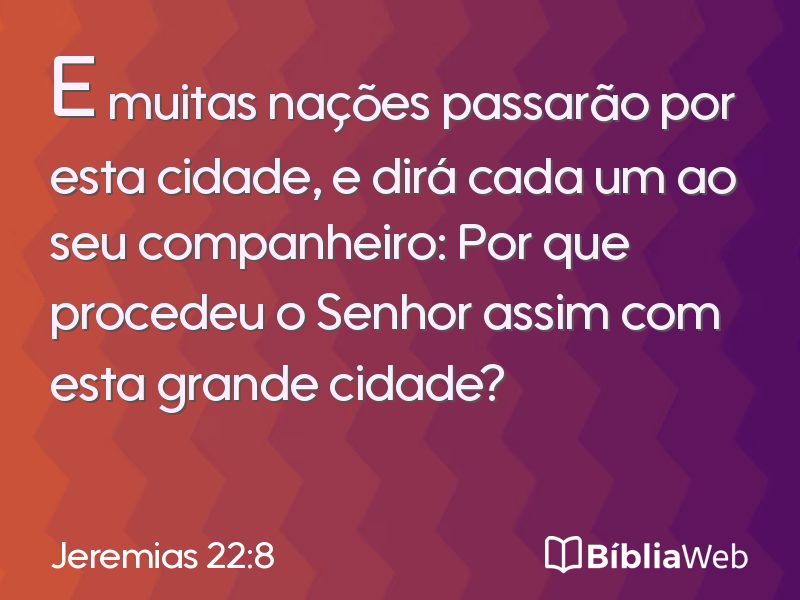 Jeremias 22:8 em imagem para compartilhar