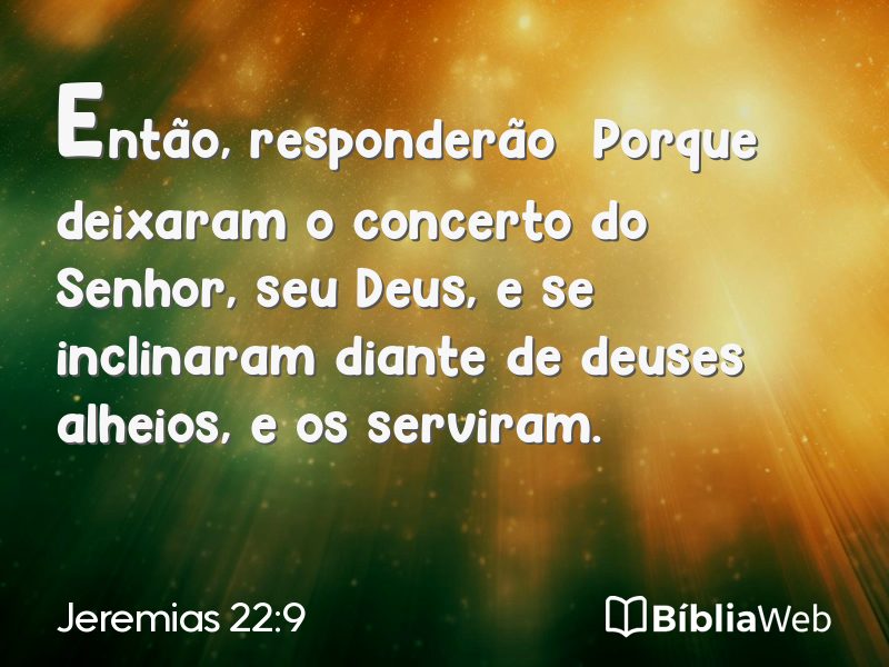 Jeremias 22:9 em imagem para compartilhar