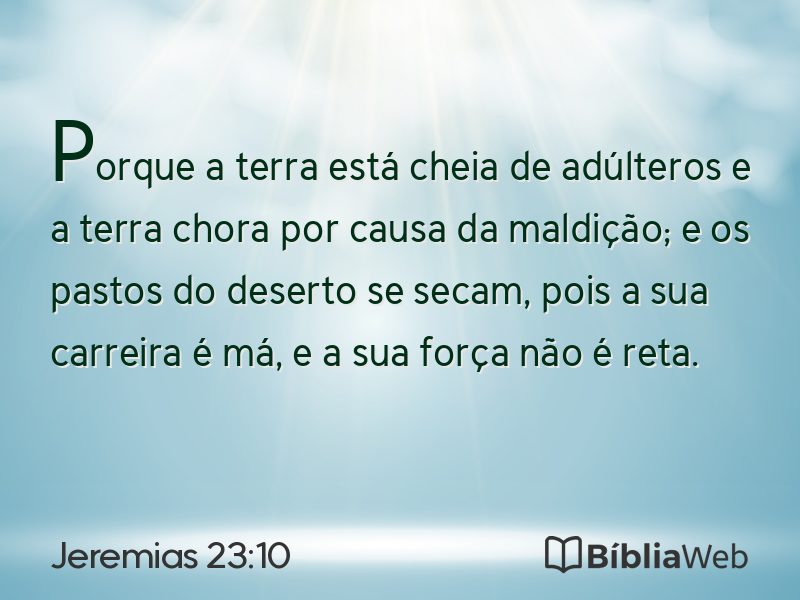 Jeremias 23:10 em imagem para compartilhar