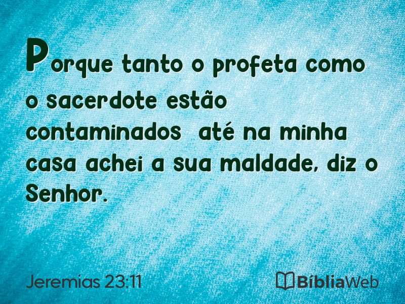Jeremias 23:11 em imagem para compartilhar