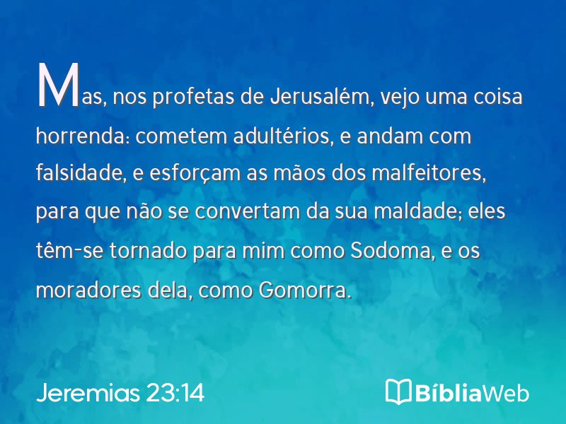 Jeremias 23:14 em imagem para compartilhar