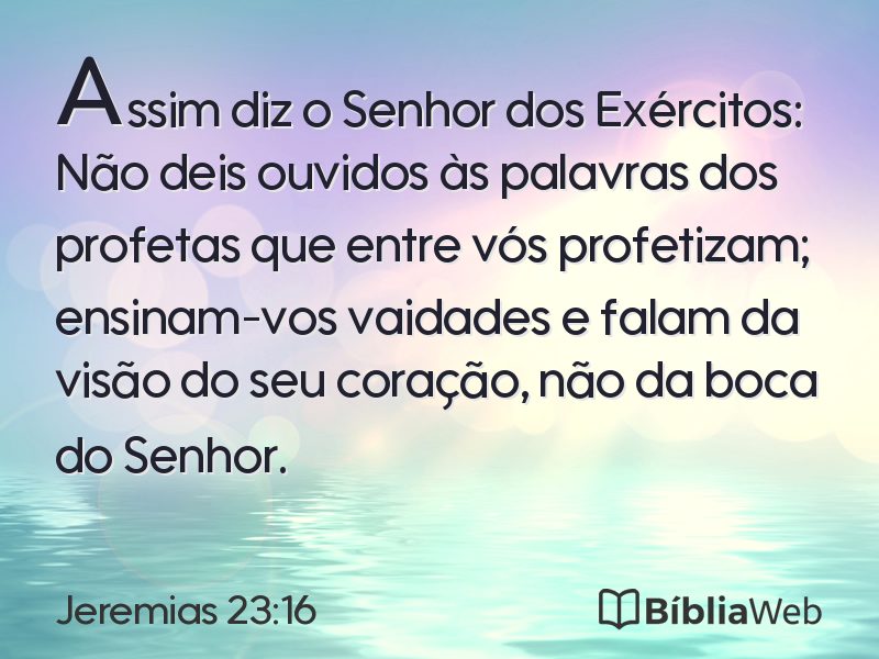 Jeremias 23:16 em imagem para compartilhar