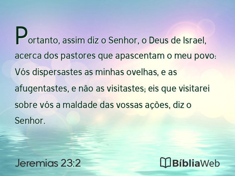 Jeremias 23:2 em imagem para compartilhar