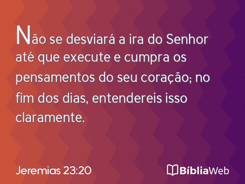 Jeremias 23:20 em imagem para compartilhar