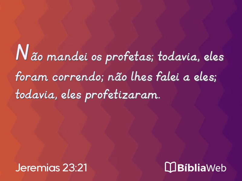 Jeremias 23:21 em imagem para compartilhar