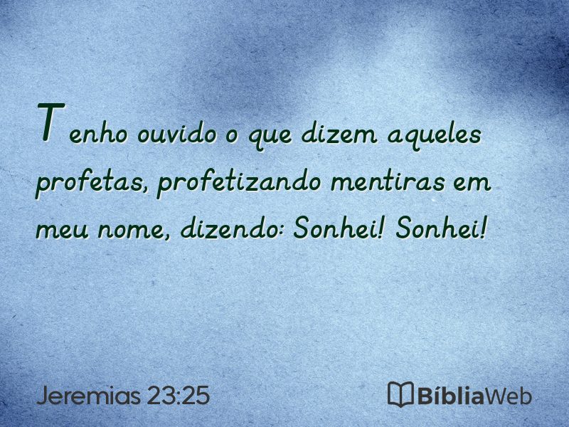Jeremias 23:25 em imagem para compartilhar