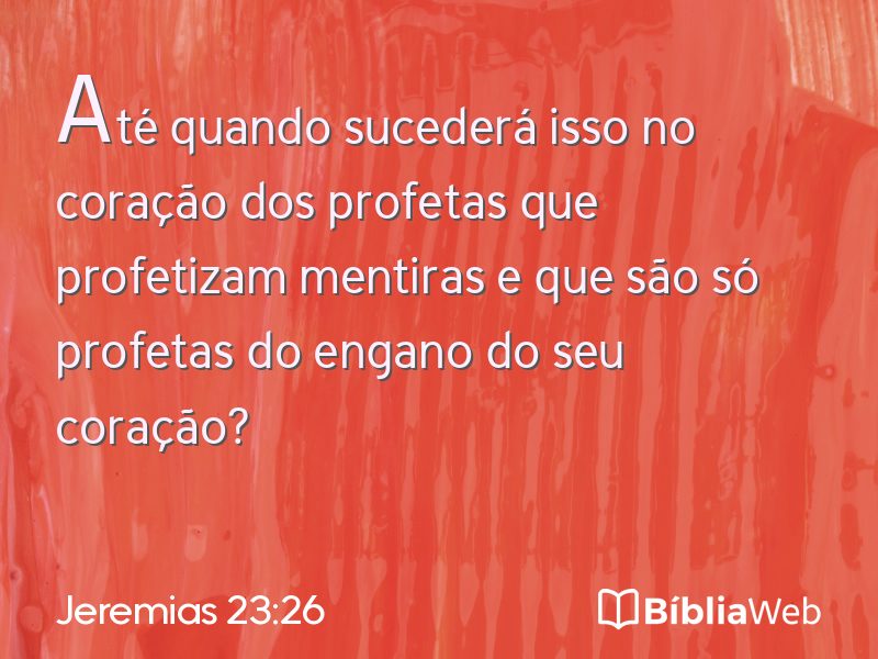 Jeremias 23:26 em imagem para compartilhar