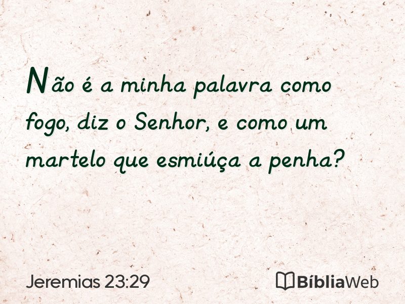 Jeremias 23:29 em imagem para compartilhar