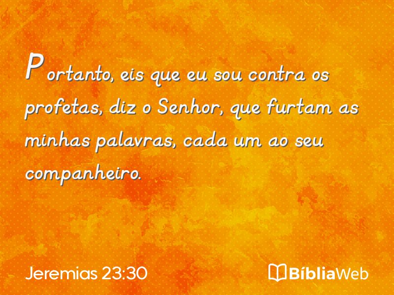 Jeremias 23:30 em imagem para compartilhar