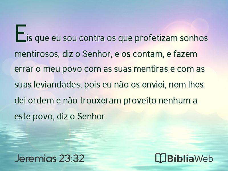 Jeremias 23:32 em imagem para compartilhar
