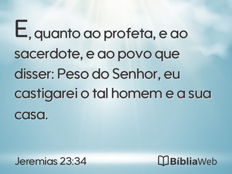 Jeremias 23:34 em imagem para compartilhar