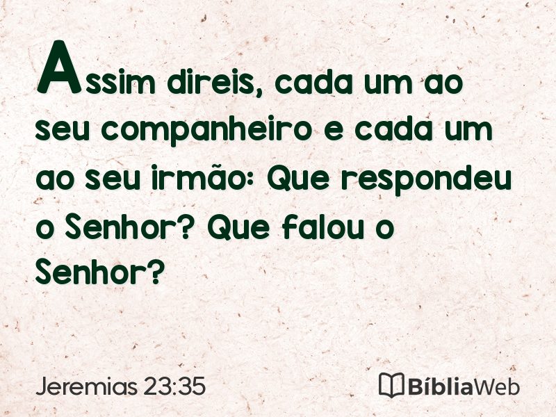 Jeremias 23:35 em imagem para compartilhar