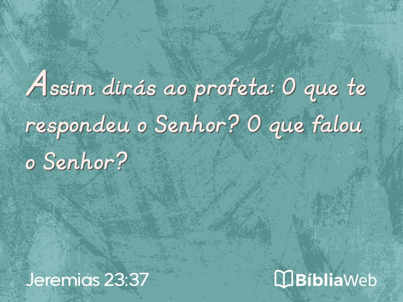 Jeremias 23:37 em imagem para compartilhar