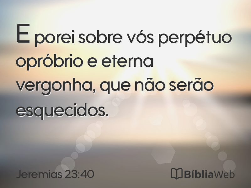 Jeremias 23:40 em imagem para compartilhar
