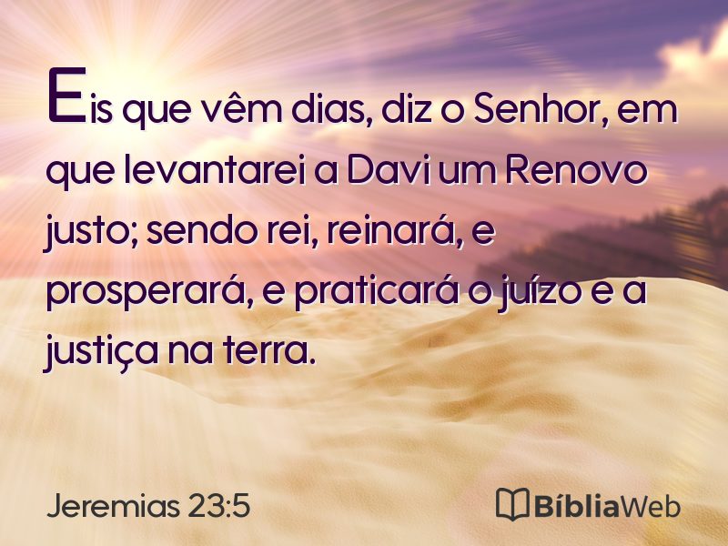 Jeremias 23:5 em imagem para compartilhar