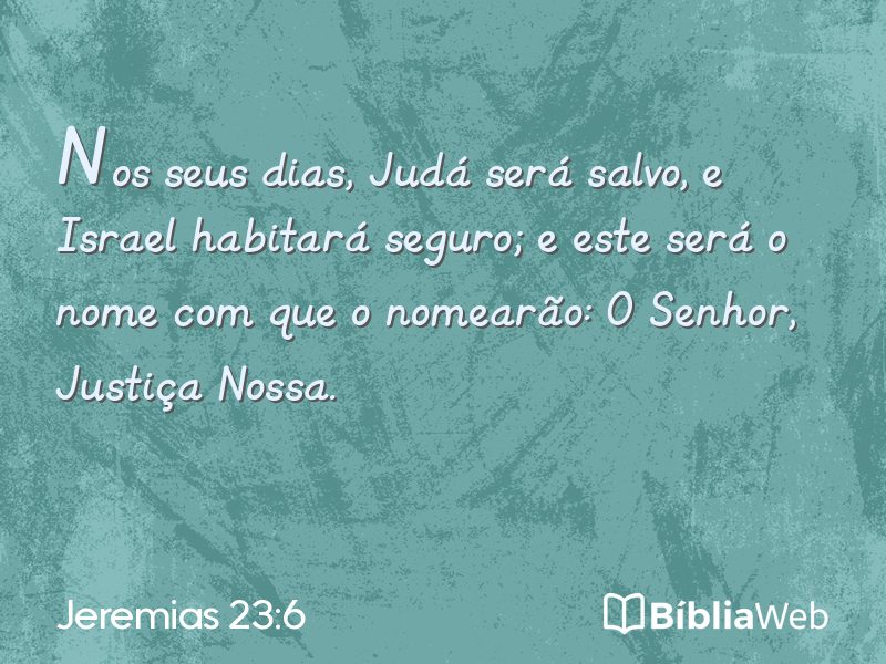 Jeremias 23:6 em imagem para compartilhar