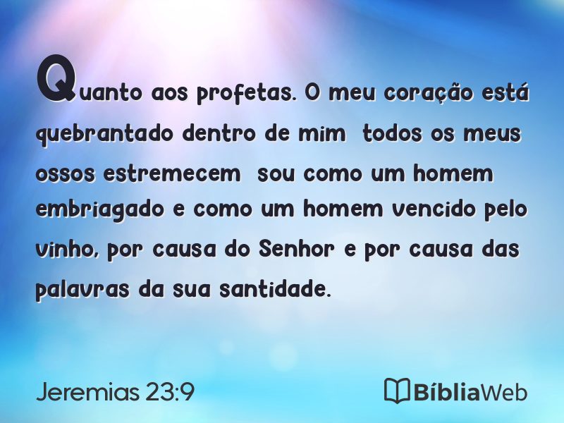 Jeremias 23:9 em imagem para compartilhar