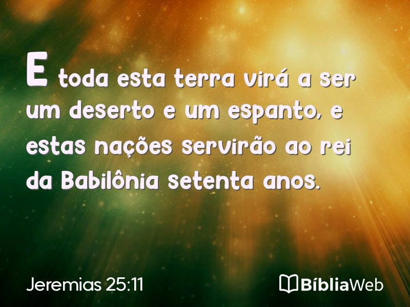 Jeremias 25:11 em imagem para compartilhar