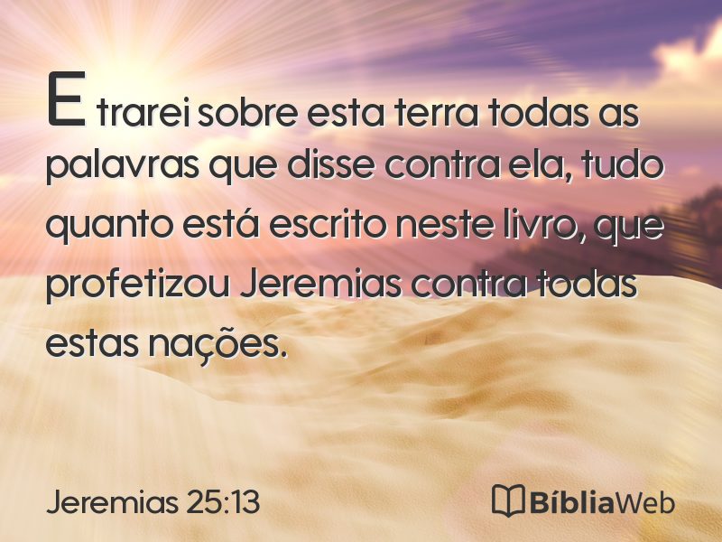Jeremias 25:13 em imagem para compartilhar