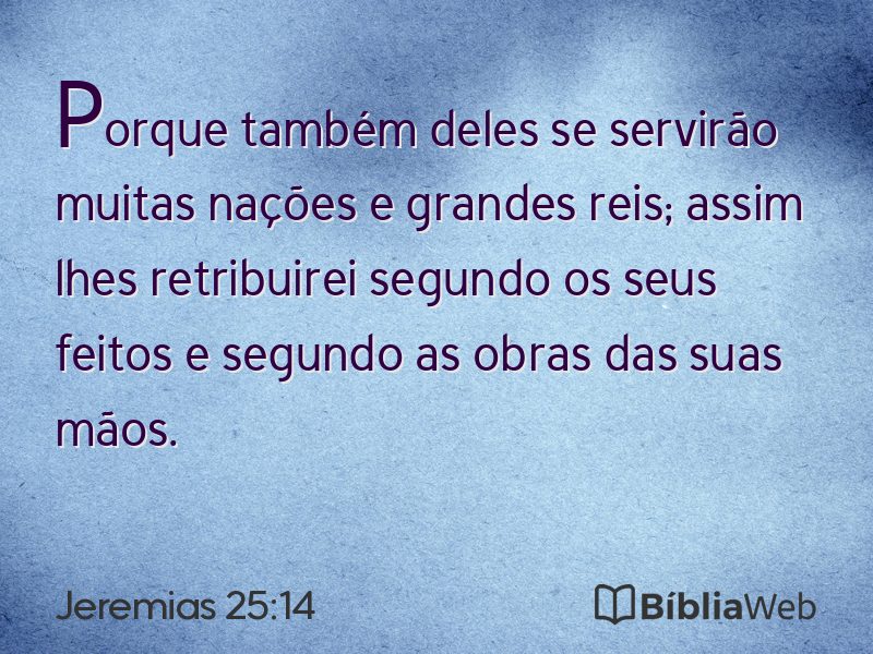 Jeremias 25:14 em imagem para compartilhar