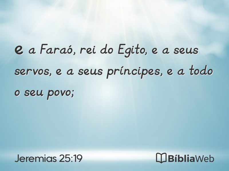 Jeremias 25:19 em imagem para compartilhar
