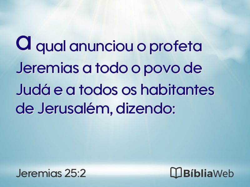 Jeremias 25:2 em imagem para compartilhar