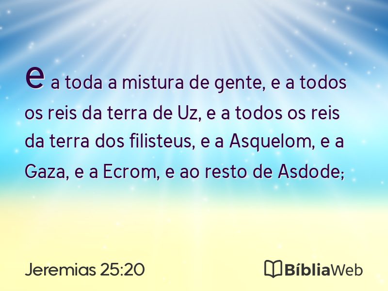 Jeremias 25:20 em imagem para compartilhar