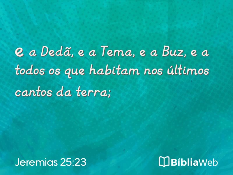 Jeremias 25:23 em imagem para compartilhar