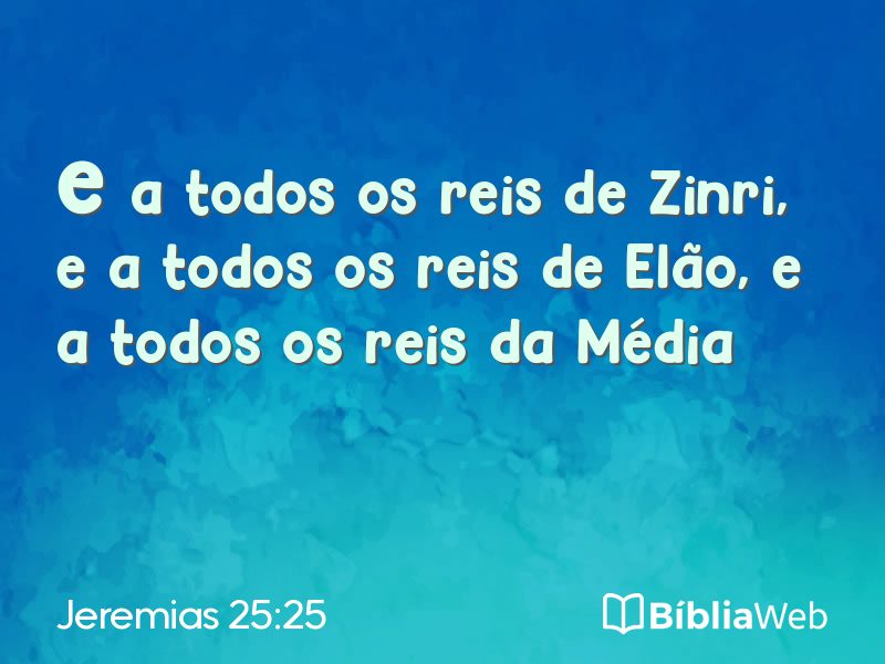 Jeremias 25:25 em imagem para compartilhar