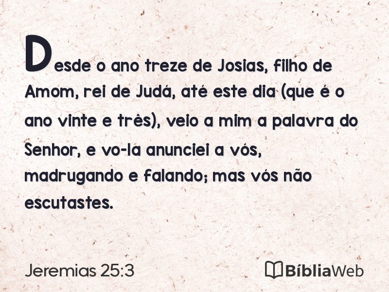 Jeremias 25:3 em imagem para compartilhar