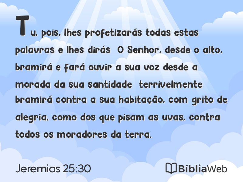 Jeremias 25:30 em imagem para compartilhar