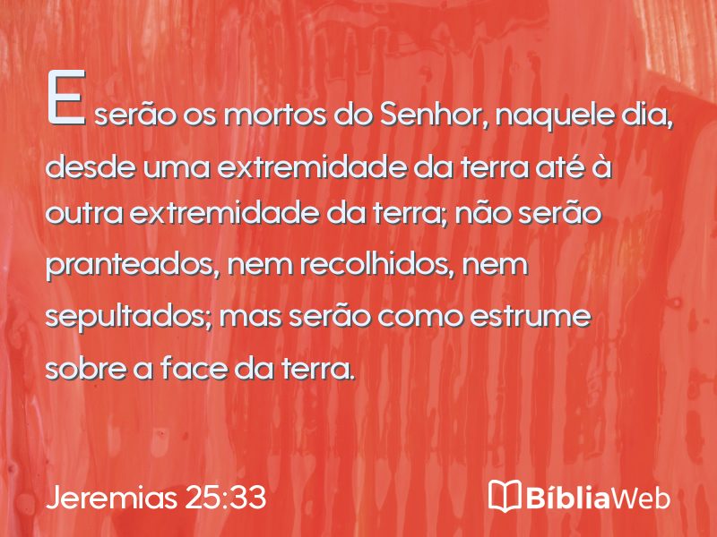 Jeremias 25:33 em imagem para compartilhar