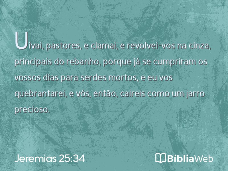 Jeremias 25:34 em imagem para compartilhar
