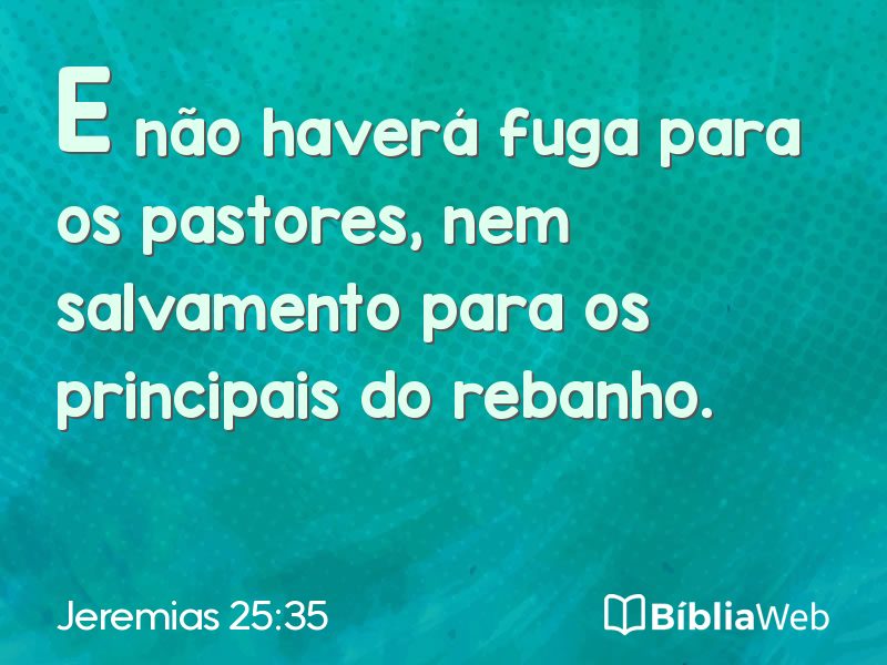 Jeremias 25:35 em imagem para compartilhar