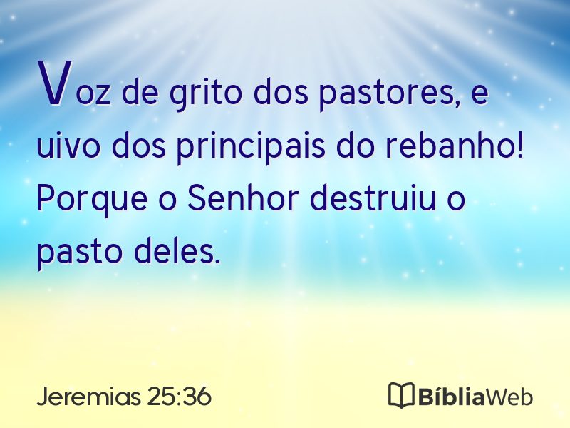 Jeremias 25:36 em imagem para compartilhar