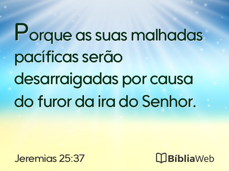 Jeremias 25:37 em imagem para compartilhar