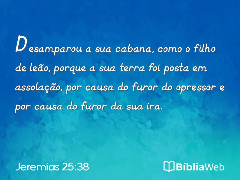 Jeremias 25:38 em imagem para compartilhar