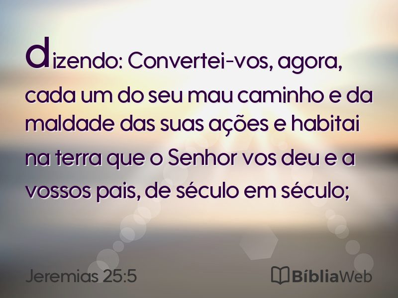 Jeremias 25:5 em imagem para compartilhar