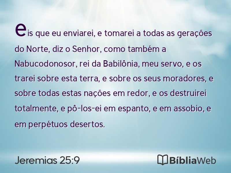 Jeremias 25:9 em imagem para compartilhar