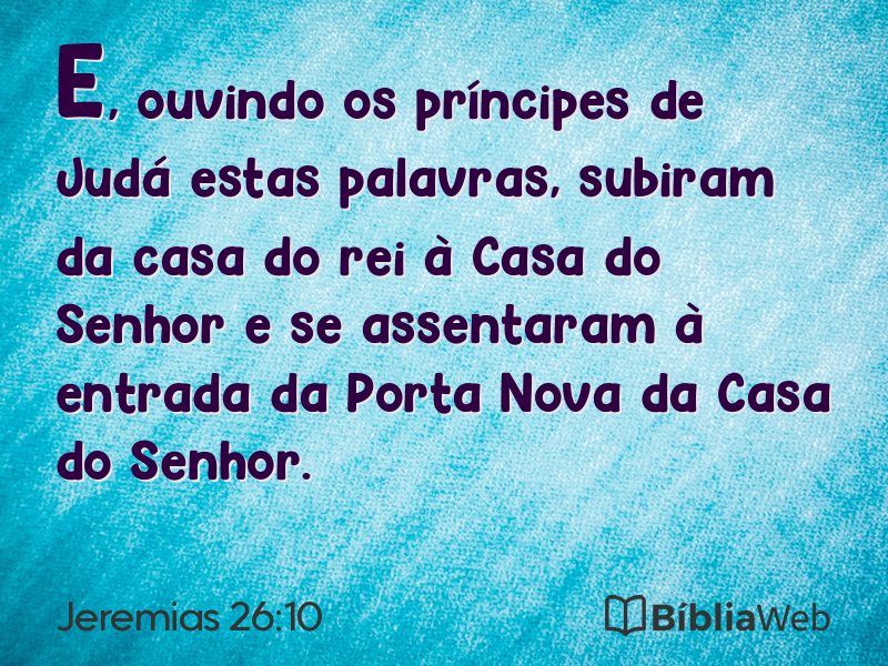 Jeremias 26:10 em imagem para compartilhar