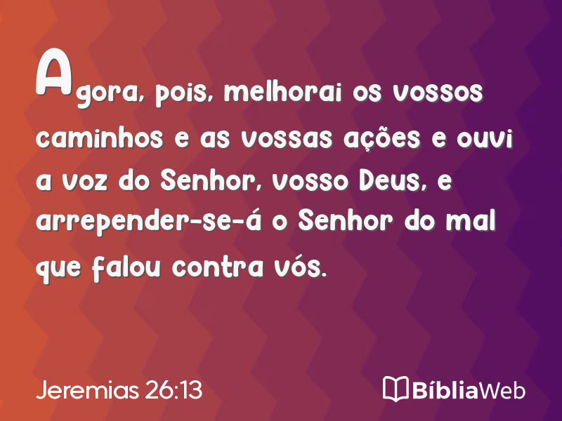 Jeremias 26:13 em imagem para compartilhar