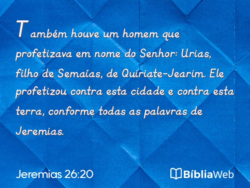 Jeremias 26:20 em imagem para compartilhar