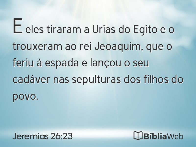 Jeremias 26:23 em imagem para compartilhar