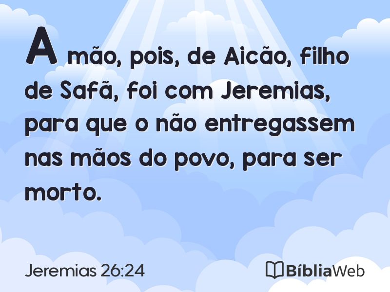 Jeremias 26:24 em imagem para compartilhar