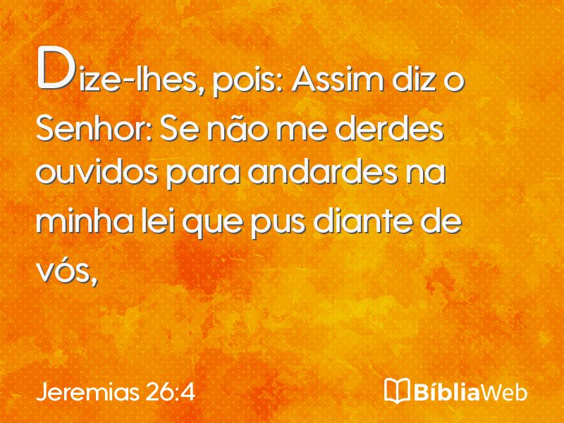 Jeremias 26:4 em imagem para compartilhar