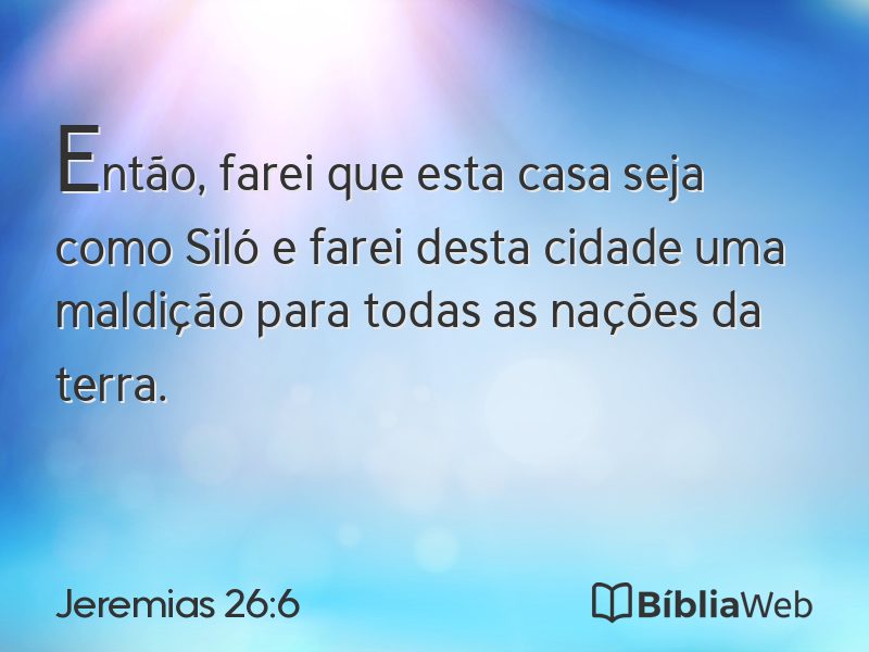 Jeremias 26:6 em imagem para compartilhar