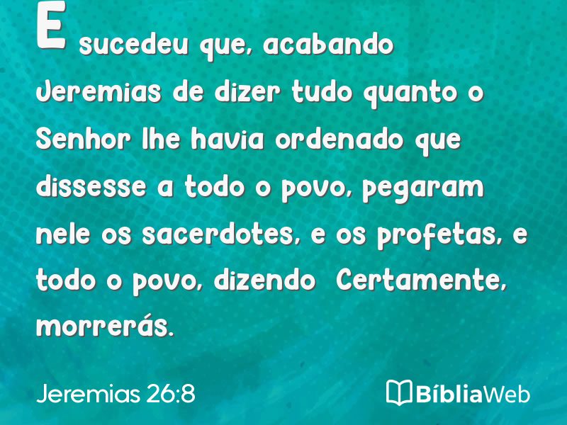 Jeremias 26:8 em imagem para compartilhar